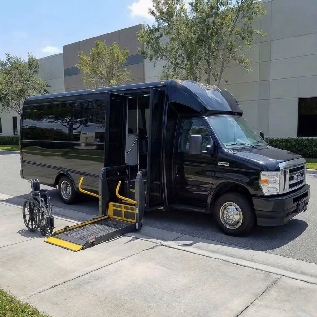 banning 18 passenger minibus wheelchair lift