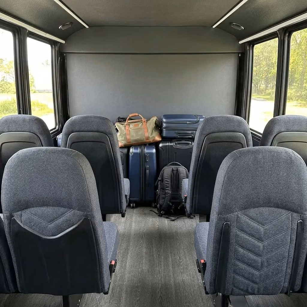 banning 25 passenger minibus luggage area