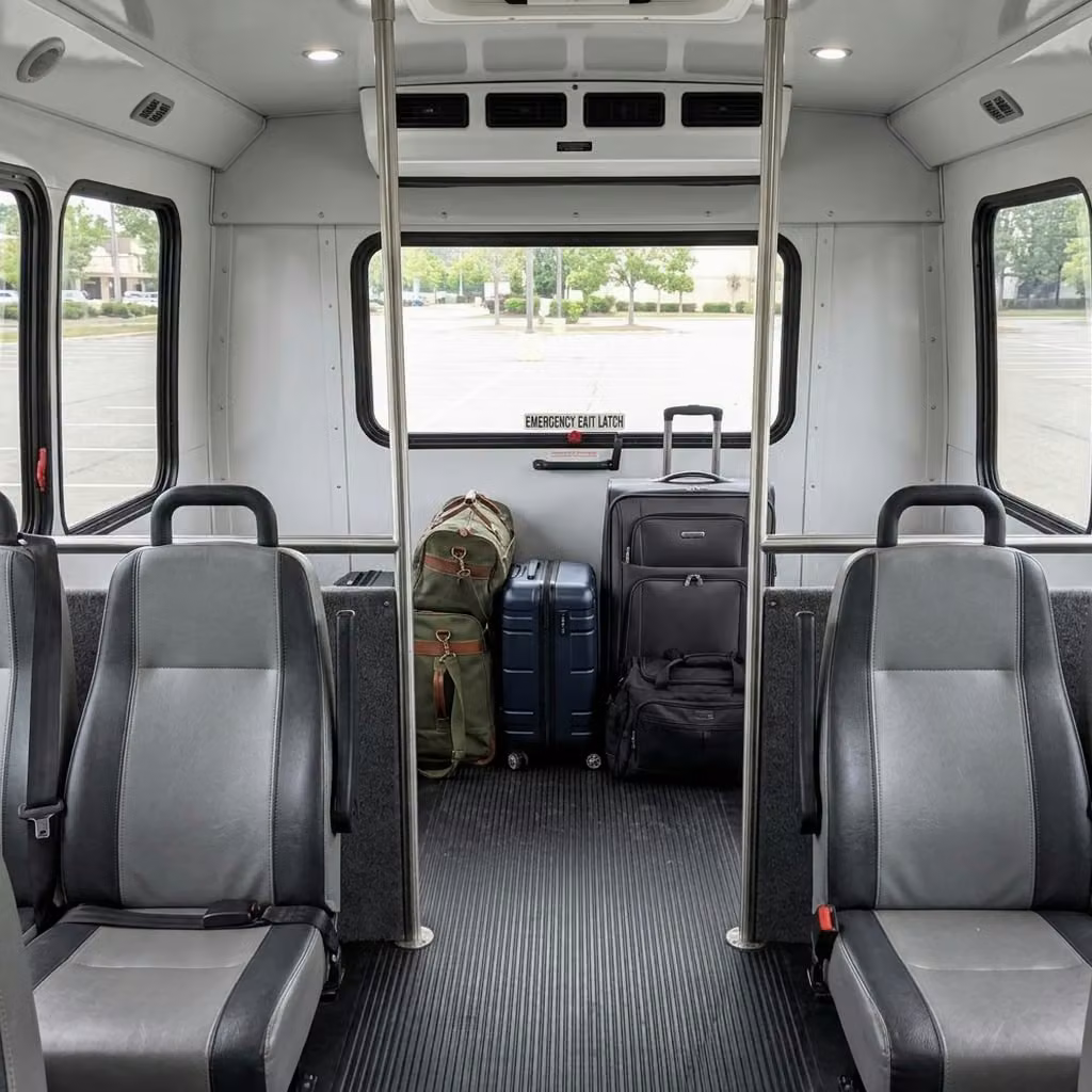 banning 30 passenger minibus luggage area