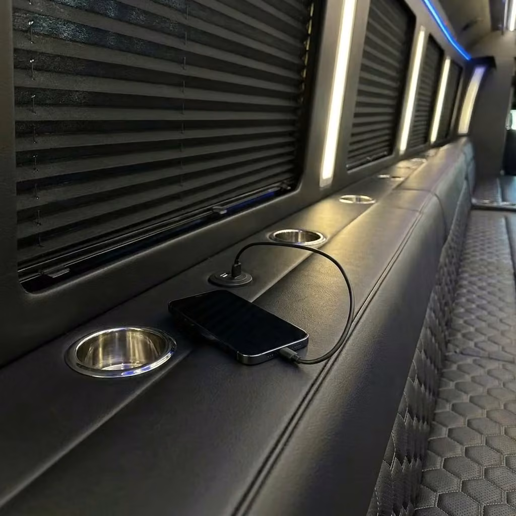 banning party bus usb charging